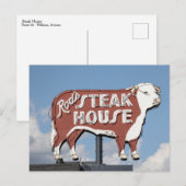Carte Postale Connexion Steak House sur la route 66 (Devant / Derrière)