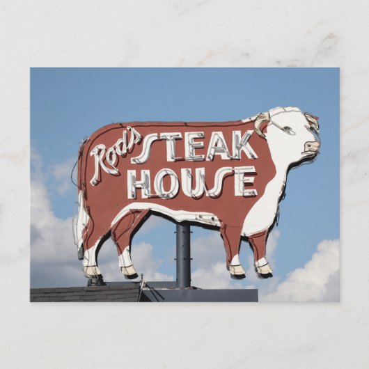 Carte Postale Connexion Steak House sur la route 66 (Devant)