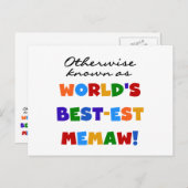 Carte Postale Connu autrement sous le nom de Meilleur Mème du Mo (Devant / Derrière)