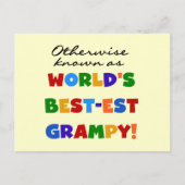 Carte Postale Connu par ailleurs comme le meilleur cadeau Grampy (Devant)
