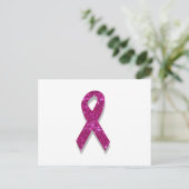 Carte Postale conscience du cancer du sein rose (Debout devant)
