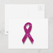 Carte Postale conscience du cancer du sein rose (Devant / Derrière)