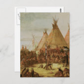 Carte Postale Conseil de guerre de Sioux (Devant / Derrière)