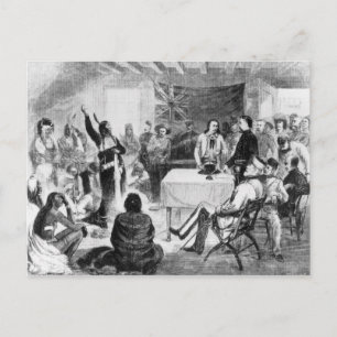 Carte Postale Conseil de Sitting Bull, 1877