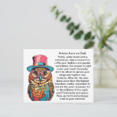 Carte Postale Conseil Drôle D'Un Chouette (Debout devant)