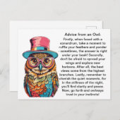Carte Postale Conseil Drôle D'Un Chouette (Devant / Derrière)