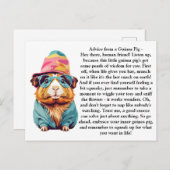 Carte Postale Conseil Drôle D'Un Cochon De Guinée (Devant / Derrière)