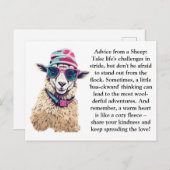 Carte Postale Conseil Drôle D'Un Mouton (Devant / Derrière)