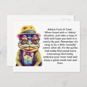 Carte Postale Conseil Drôle D'Un Toad (Devant / Derrière)