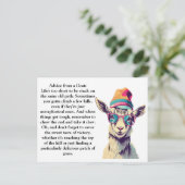 Carte Postale Conseil Drôle D'Une Chèvre (Debout devant)