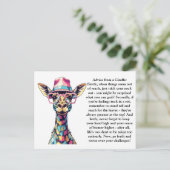 Carte Postale Conseil Drôle D'Une Giraffe (Debout devant)