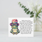 Carte Postale Conseil Drôle D'Une Grenouille (Debout devant)