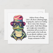 Carte Postale Conseil Drôle D'Une Grenouille (Devant / Derrière)