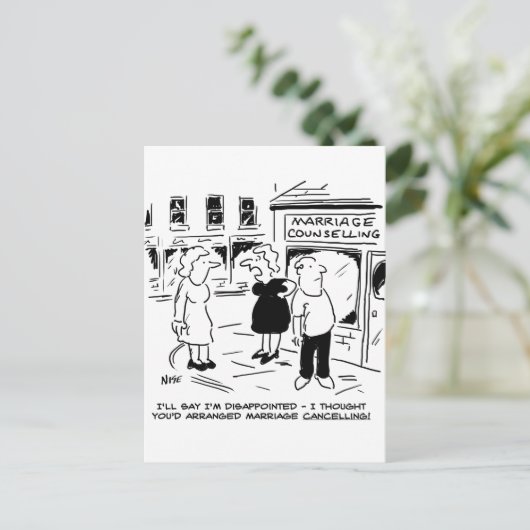 Carte Postale Conseil matrimonial, pas annuler (Debout devant)