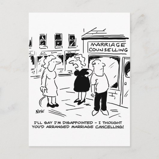Carte Postale Conseil matrimonial, pas annuler (Devant)
