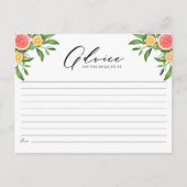 Carte Postale Conseil Oranges et pamplemousses pour le futur mar (Devant)