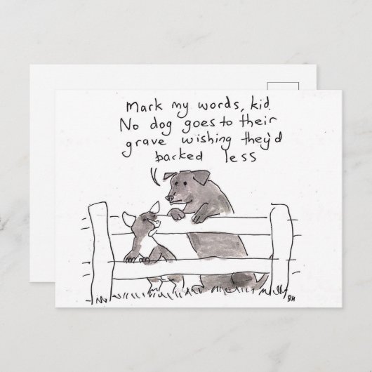 Carte Postale Conseil pour un chiot (Devant / Derrière)