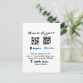 Carte Postale Conseil virtuel jar q r code argent don PayPal ven (Debout devant)