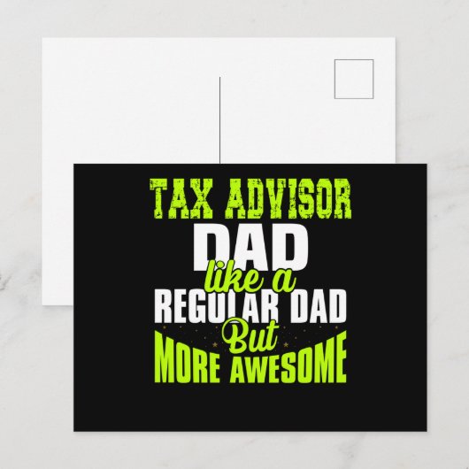 Carte Postale Conseiller fiscal (Devant / Derrière)