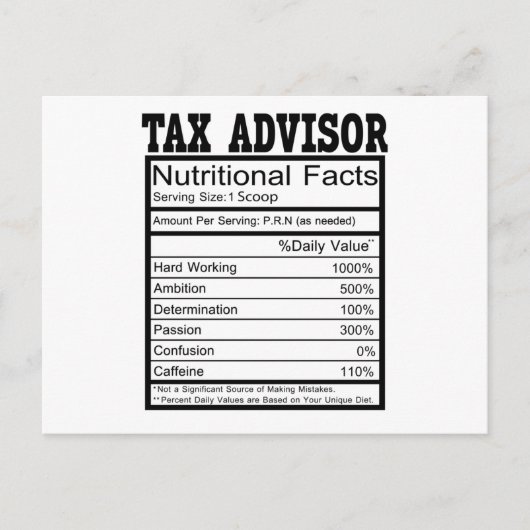 Carte Postale Conseiller fiscal (Devant)