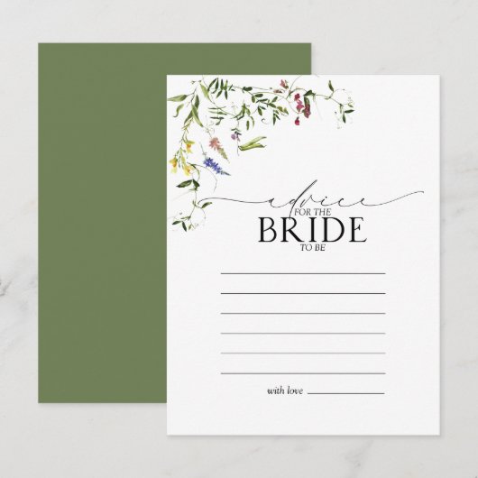 Carte Postale Conseils de peinture aquarelle de fleurs sauvages (Devant / Derrière)