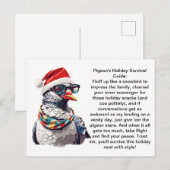 Carte Postale Conseils De Vacances Drôle D'Un Pigeon (Devant / Derrière)