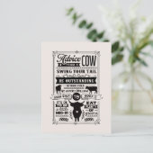 Carte Postale Conseils de vache drôle art du mot Pays (Debout devant)