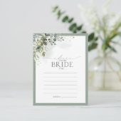 Carte Postale Conseils Floraux en Eucalyptus Bleu Poussiéreux à (Debout devant)