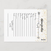 Carte Postale Conseils pour le diplômé et À quel point connaisse (Dos)