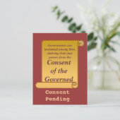 Carte Postale Consentement du Gouvernement (Debout devant)