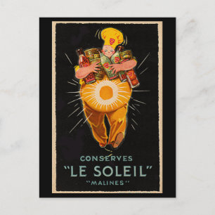 Carte Postale "Conserve : Le Soleil" Publicité Vintage