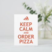 Carte Postale Conserver calme et commander pizza (Debout devant)