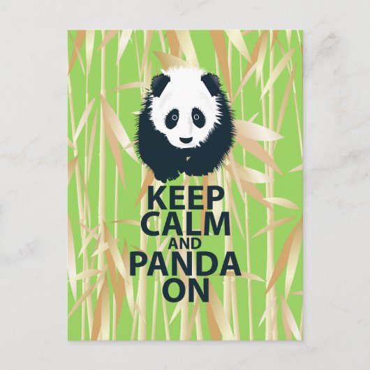 Carte Postale Conserver calme et panda sur la conception origina (Devant)