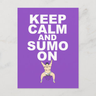 Carte Postale Conserver calme et Sumo sur cadeau Imprimer design
