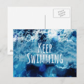 Carte Postale Conserver la nage Ocean Motivation (Devant / Derrière)