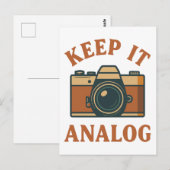 Carte Postale Conserver l'analogique (Devant / Derrière)