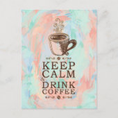 Carte Postale Conserver le café de boisson calme - Arrière - pla (Devant)