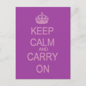 Carte postale Conserver le calme (Devant)