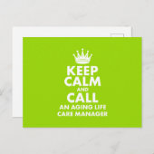 Carte postale "Conserver le calme" (Devant / Derrière)