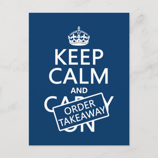 Carte Postale Conserver le calme et commander le retrait (dans n (Devant)