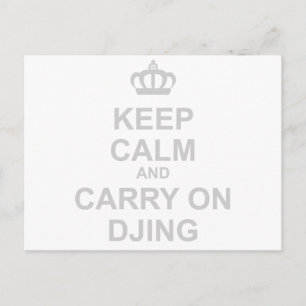 Carte Postale Conserver le calme et continuer sur DJing - DJ Dis