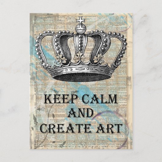 Carte Postale Conserver le calme et créer des oeuvres d'art Conc (Devant)