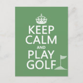 Carte Postale Conserver le calme et jouer au golf - toutes les c (Devant)