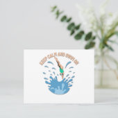 Carte Postale Conserver le calme et la baignade - Conception de (Debout devant)