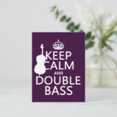 Carte Postale Conserver le calme et la basse double (toute coule (Debout devant)