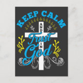 Carte Postale Conserver le calme et la confiance en Dieu Croix (Devant)