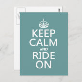 Carte Postale Conserver le calme et la marche, personnalisable (Devant / Derrière)