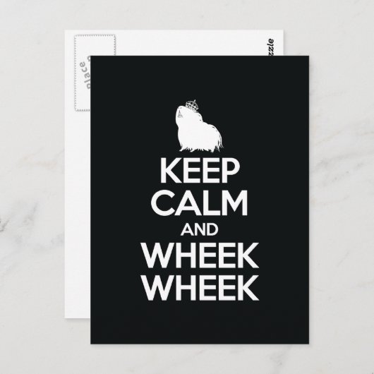 Carte Postale Conserver le calme et la roue (Devant / Derrière)