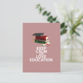 Carte Postale Conserver le calme et l'amour Éducation Motivation (Debout devant)
