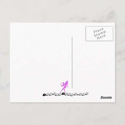 Carte Postale Conserver le calme et l'amour Pixies art design (Dos)